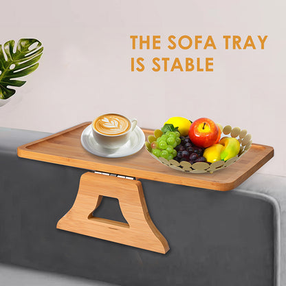 Table d'appoint en bois pour accoudoir de canapé
