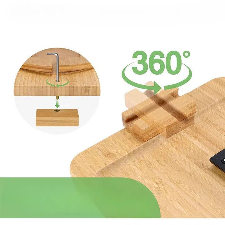 Table d'appoint en bois pour accoudoir de canapé
